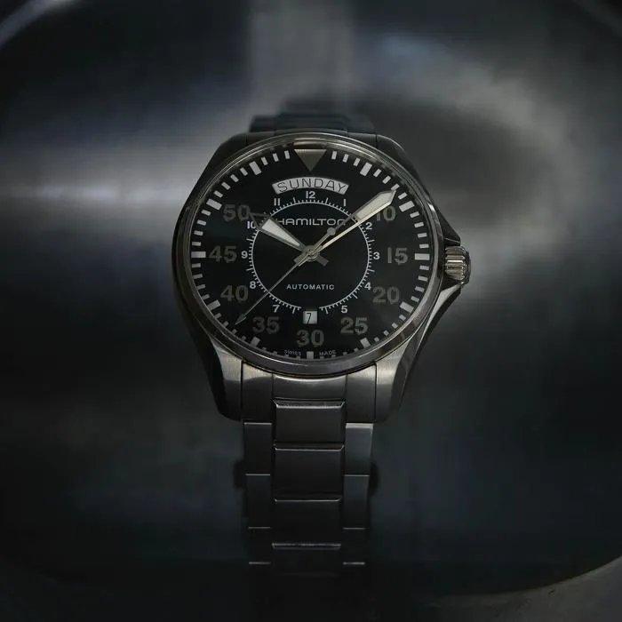 Hamilton Khaki Aviation Pilot Day Date Auto on Bracelet