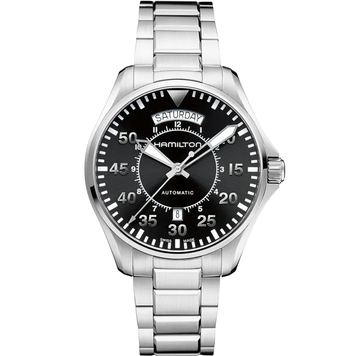 Hamilton Khaki Aviation Pilot Day Date Auto on Bracelet