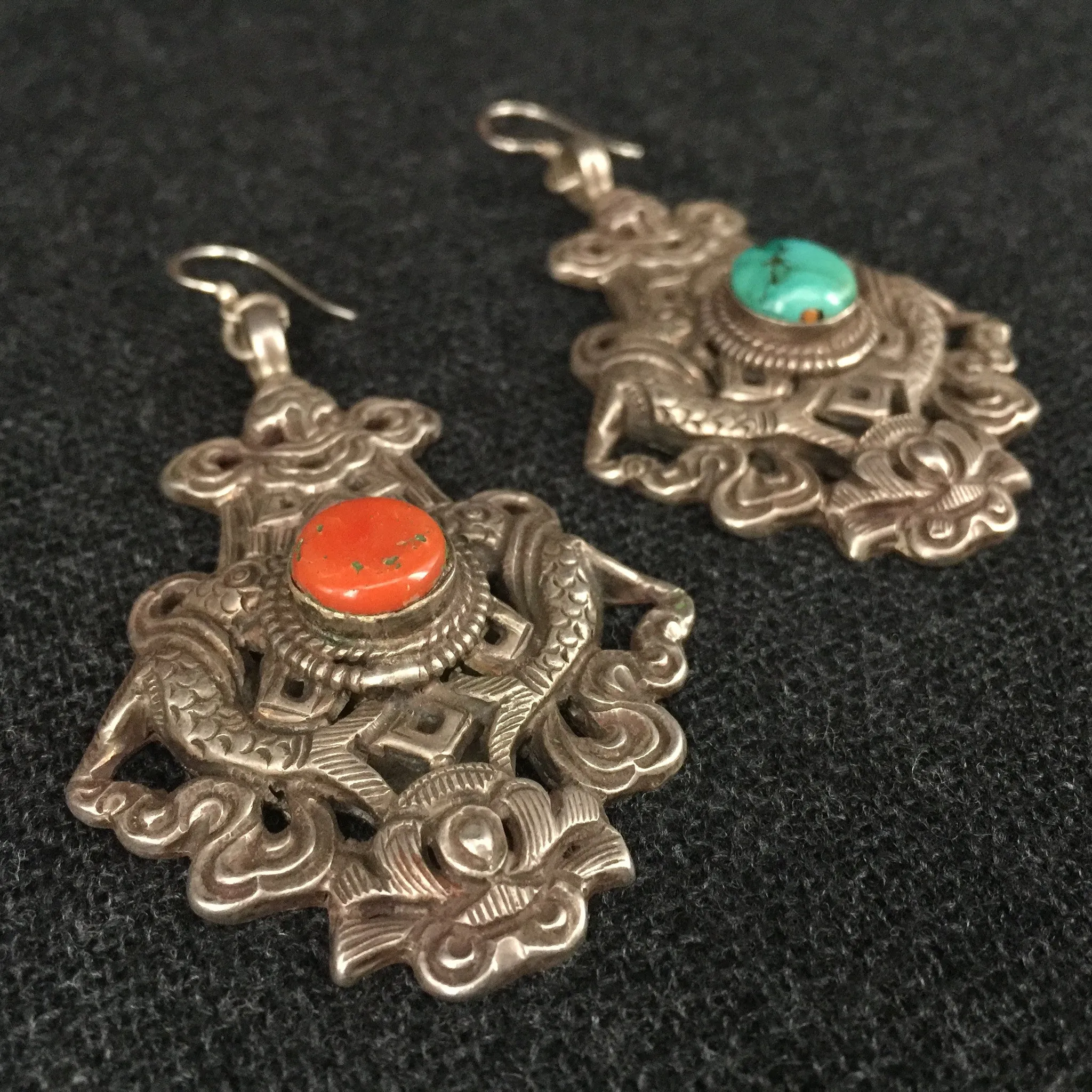 Handmade Tibetan Silver Earrings