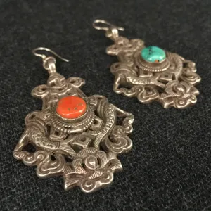 Handmade Tibetan Silver Earrings
