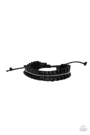 Hard to PLEATS Black Paparazzi Bracelet