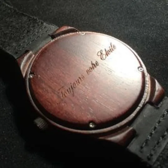Havasu Ebony Minimalist Wood Watch - Black Dial, Sapphire Crystal, 18K Gold Plated, Swiss Quartz Movement | Cascade Series