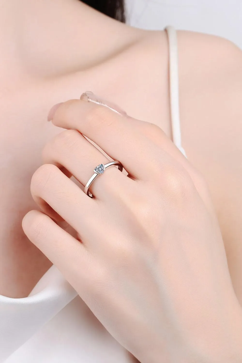 Hazel Blues® | Heart-Shaped Moissanite Solitaire Ring