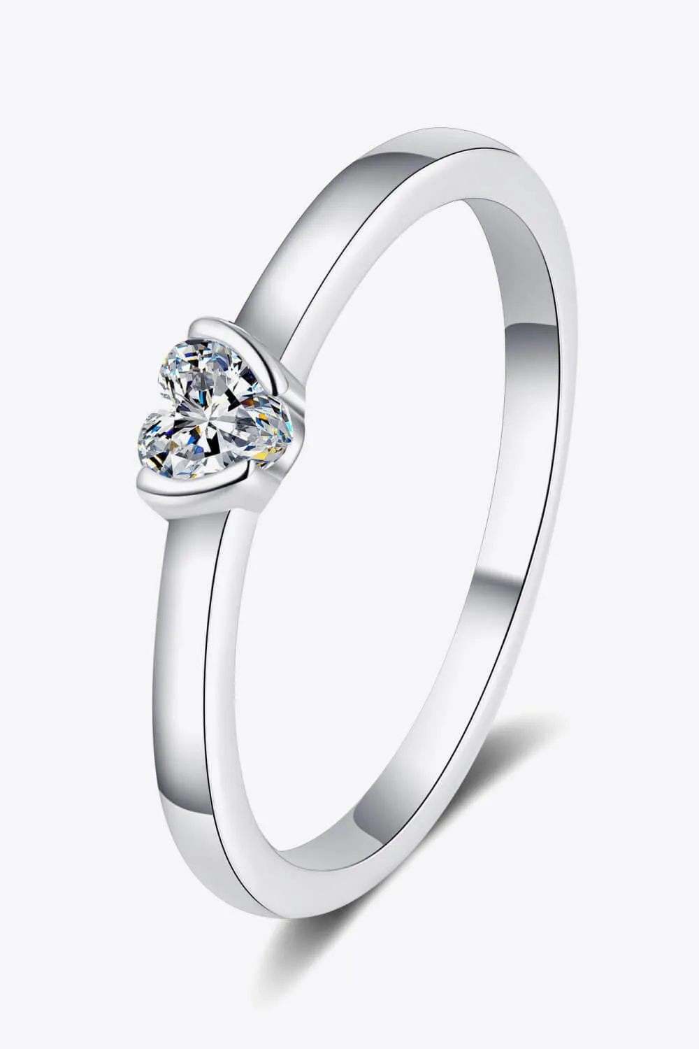Hazel Blues® | Heart-Shaped Moissanite Solitaire Ring