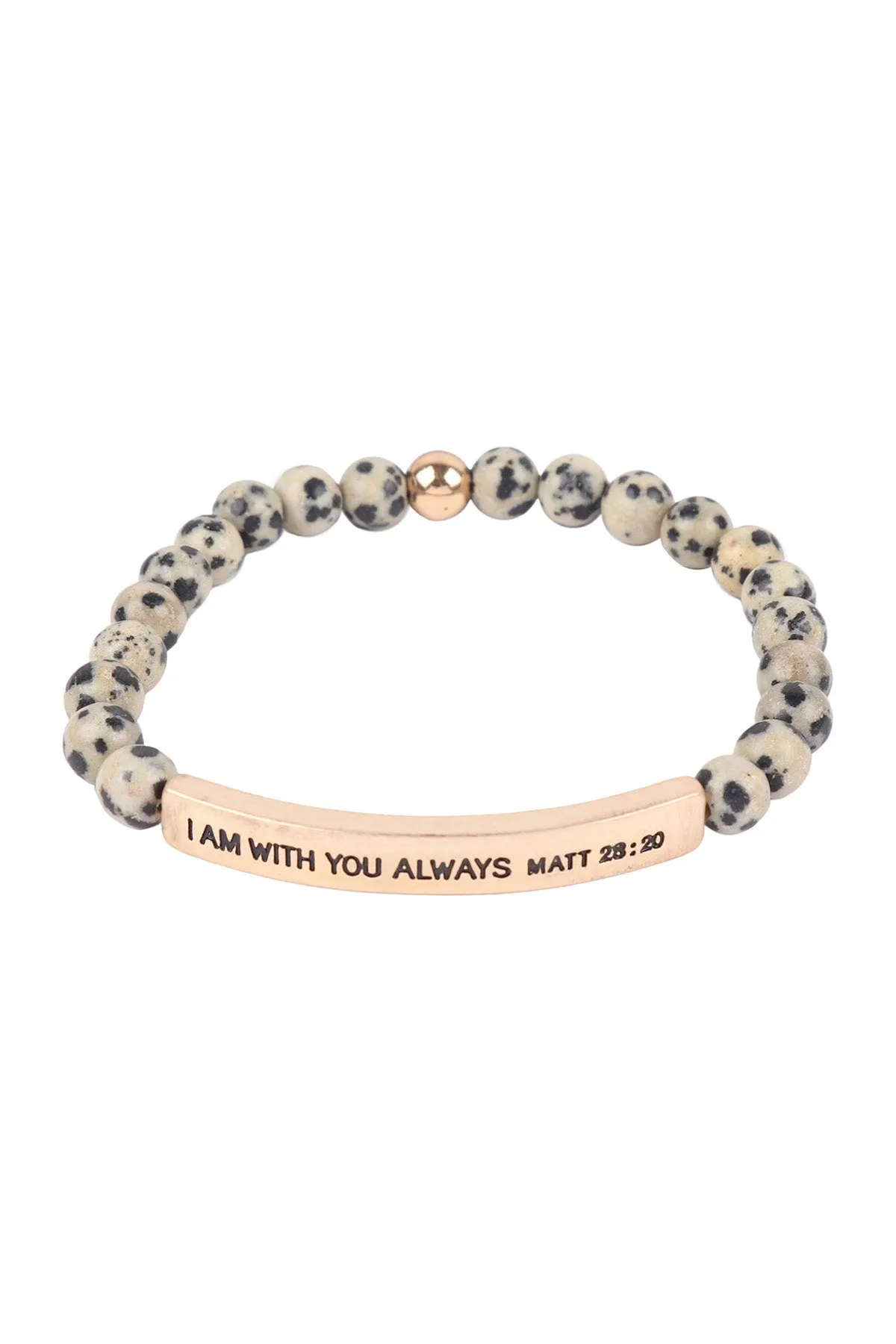 HDB3442 - I AM WITH YOU ALWAYS MATT 28:20 INSPIRATIONAL BRACELET