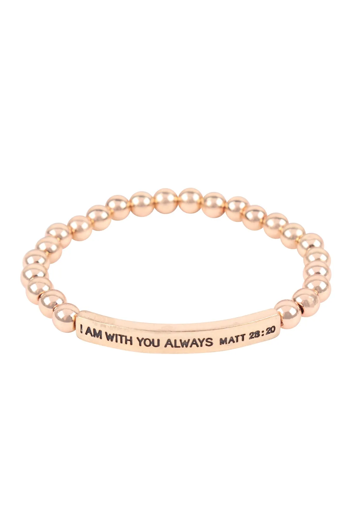 HDB3442 - I AM WITH YOU ALWAYS MATT 28:20 INSPIRATIONAL BRACELET
