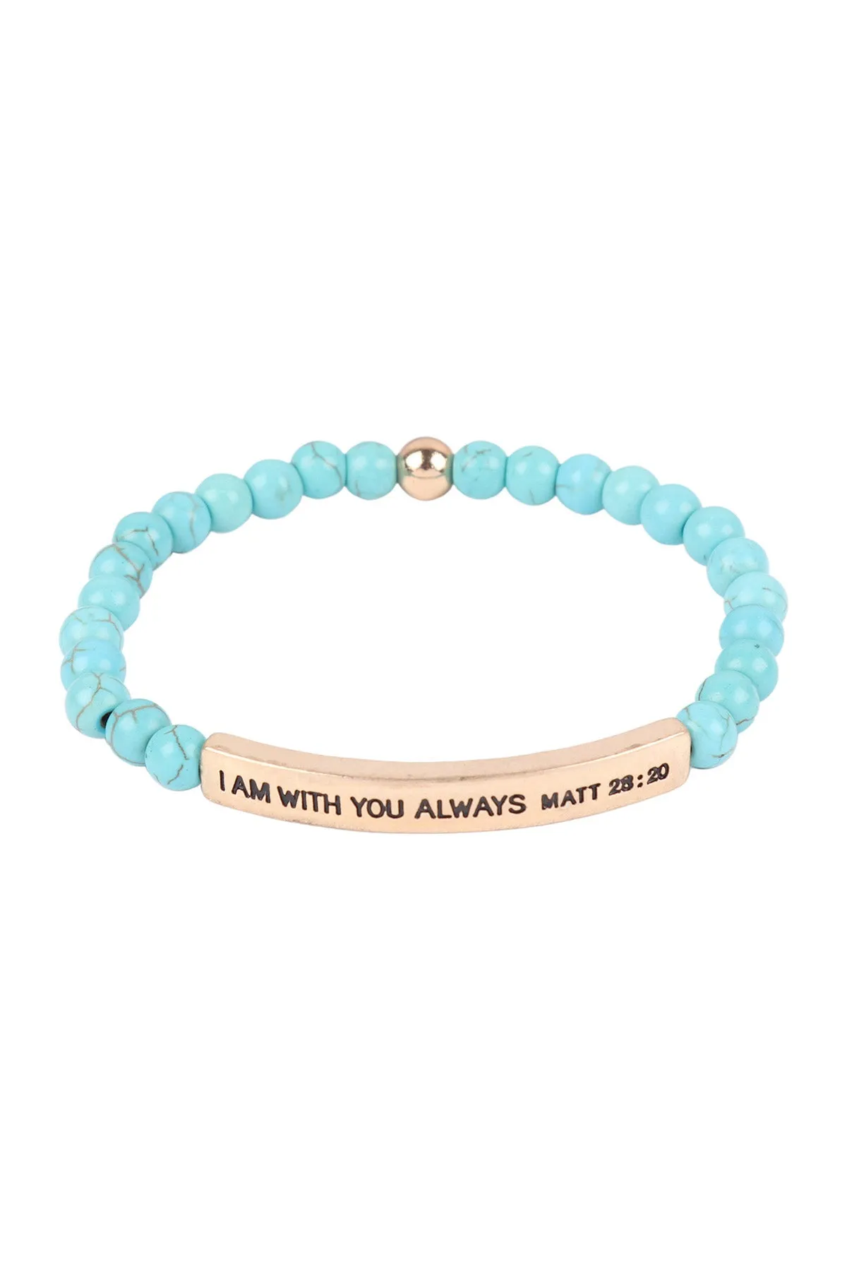 HDB3442 - I AM WITH YOU ALWAYS MATT 28:20 INSPIRATIONAL BRACELET