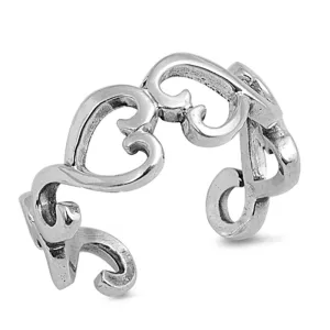 Heart Infinity .925 Sterling Silver Toe Ring