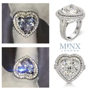Heart Ring | Heart Rings | Iced Out Heart Ring | Halo Ring | Double Halo Ring | Heart Shape Ring |  Womens Diamond ring | Diamond Heart Ring