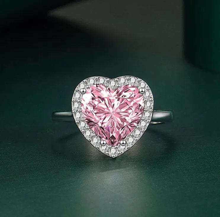 Heart Ring | Pink Diamond Ring | Heart Shaped Ring | Heart Shape Ring | Diamond Heart Ring | Heart Ring with Diamonds | Engagement Ring