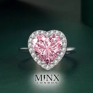 Heart Ring | Pink Diamond Ring | Heart Shaped Ring | Heart Shape Ring | Diamond Heart Ring | Heart Ring with Diamonds | Engagement Ring