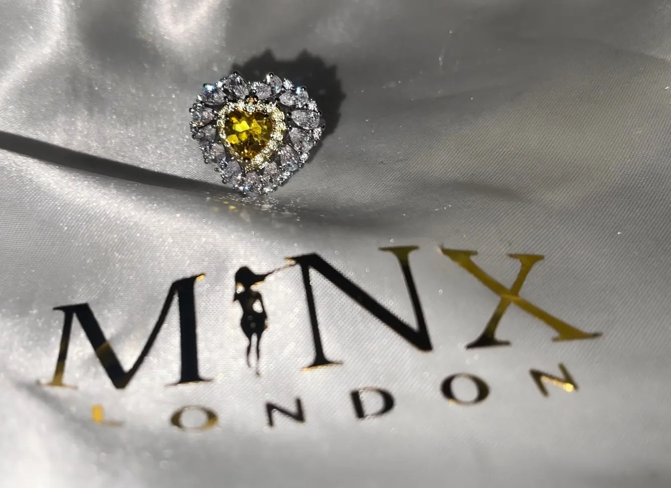 Heart Ring | Yellow Diamond Ring | Heart Rings | Heart Shape Ring | Diamond Heart Ring | Heart Ring with Diamonds | Yellow Diamond Rings