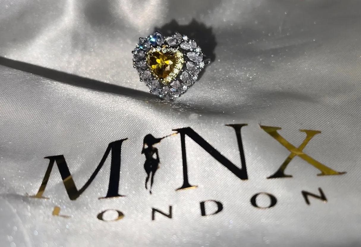 Heart Ring | Yellow Diamond Ring | Heart Rings | Heart Shape Ring | Diamond Heart Ring | Heart Ring with Diamonds | Yellow Diamond Rings