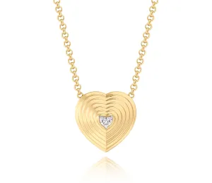 Heart Shape Diamond XL Layered Heart Necklace