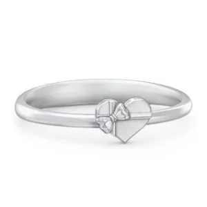 Heart Shaped Ring with Bow