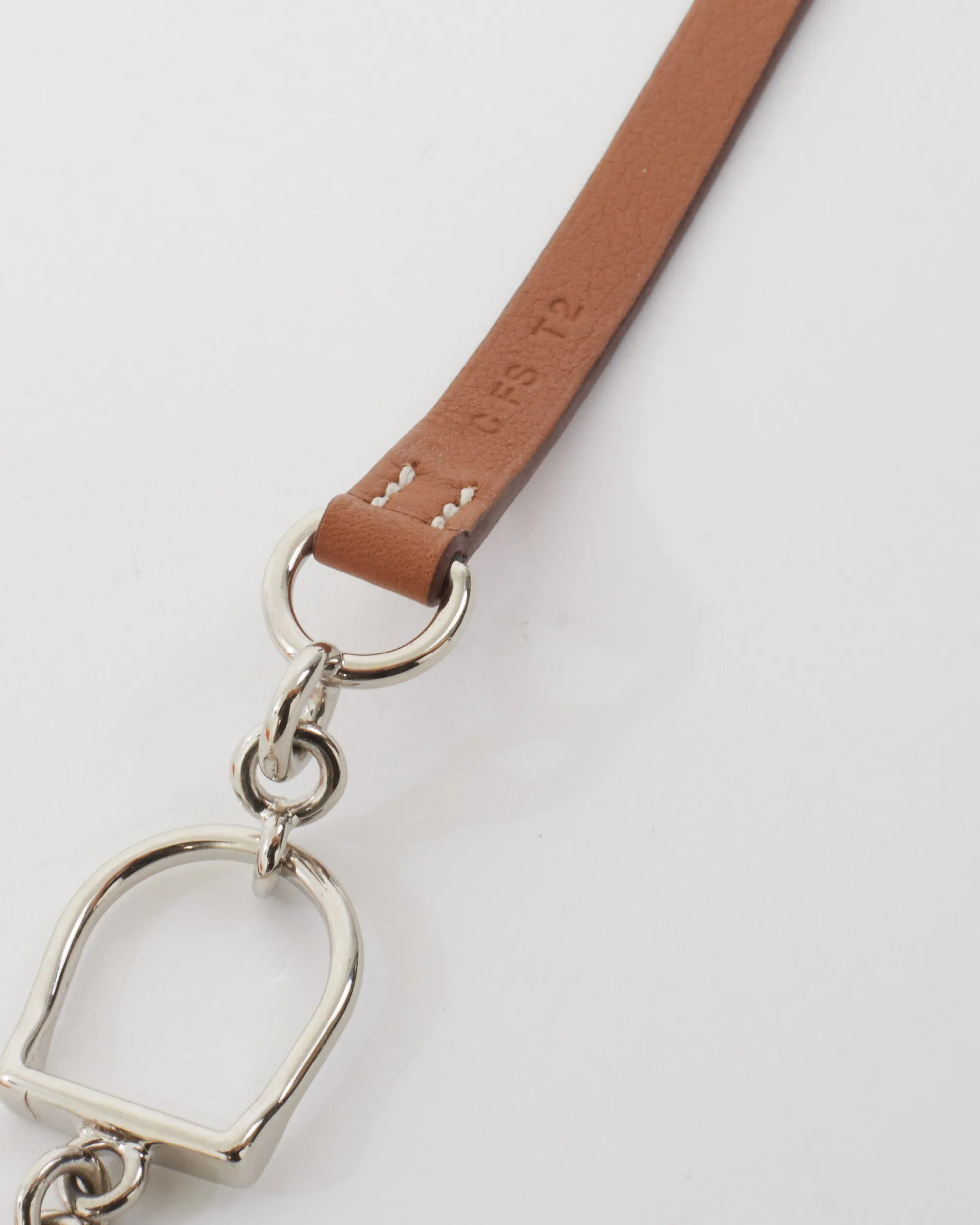Hermès Brown Leather Etrier Double Tour Bracelet