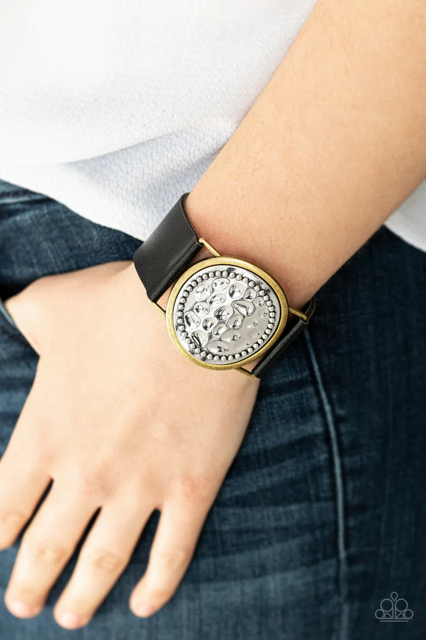 Hold onto Your Buckle Black Paparazzi Bracelet