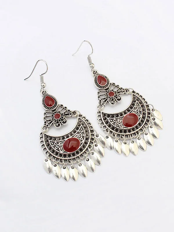 Hollow Crescent Retro Earrings