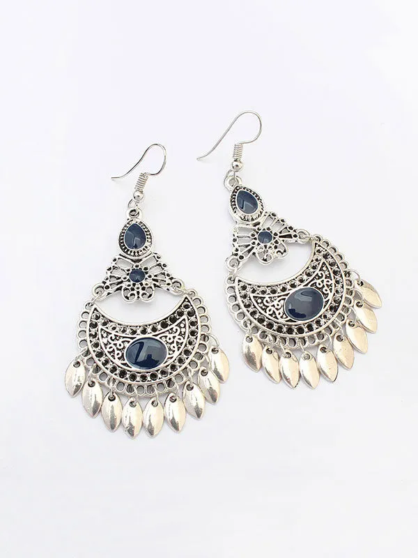 Hollow Crescent Retro Earrings