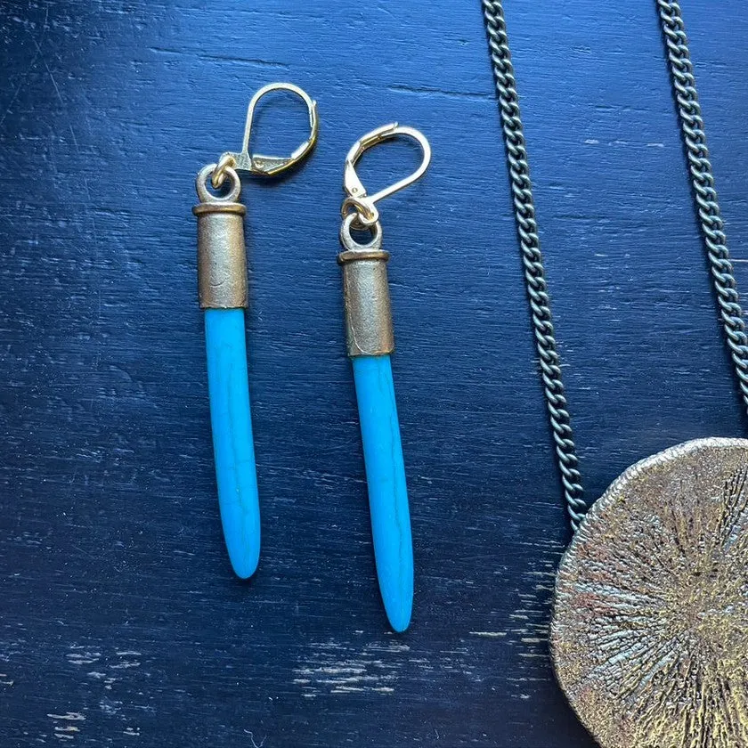 Howlite Spike Earrings