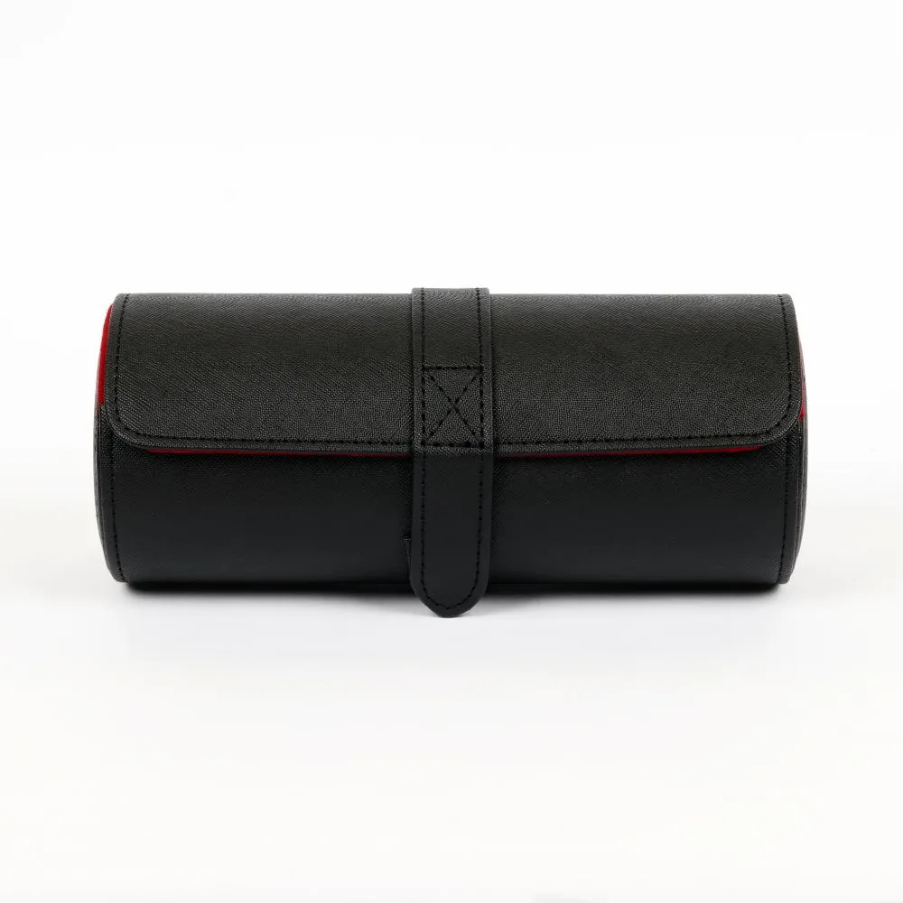 HQ 3 Slot Travel Watch Case Roll Black