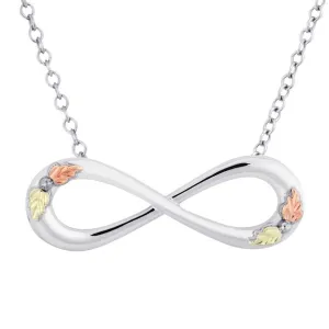 Infinity II - Sterling Silver Black Hills Gold Pendant