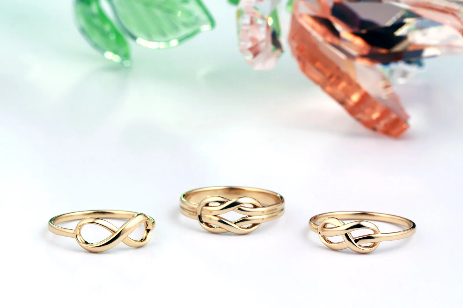 Infinity Knot Ring in 14K Gold
