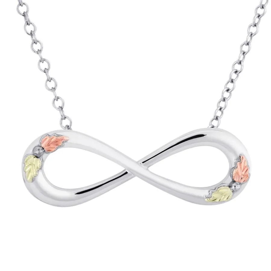 Infinity - Sterling Silver Black Hills Gold Pendant