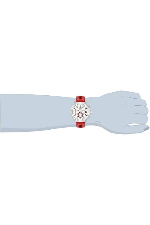 Invicta Leather Analogue Multicolor Dial , Band Color:Red Men's Watch-24082