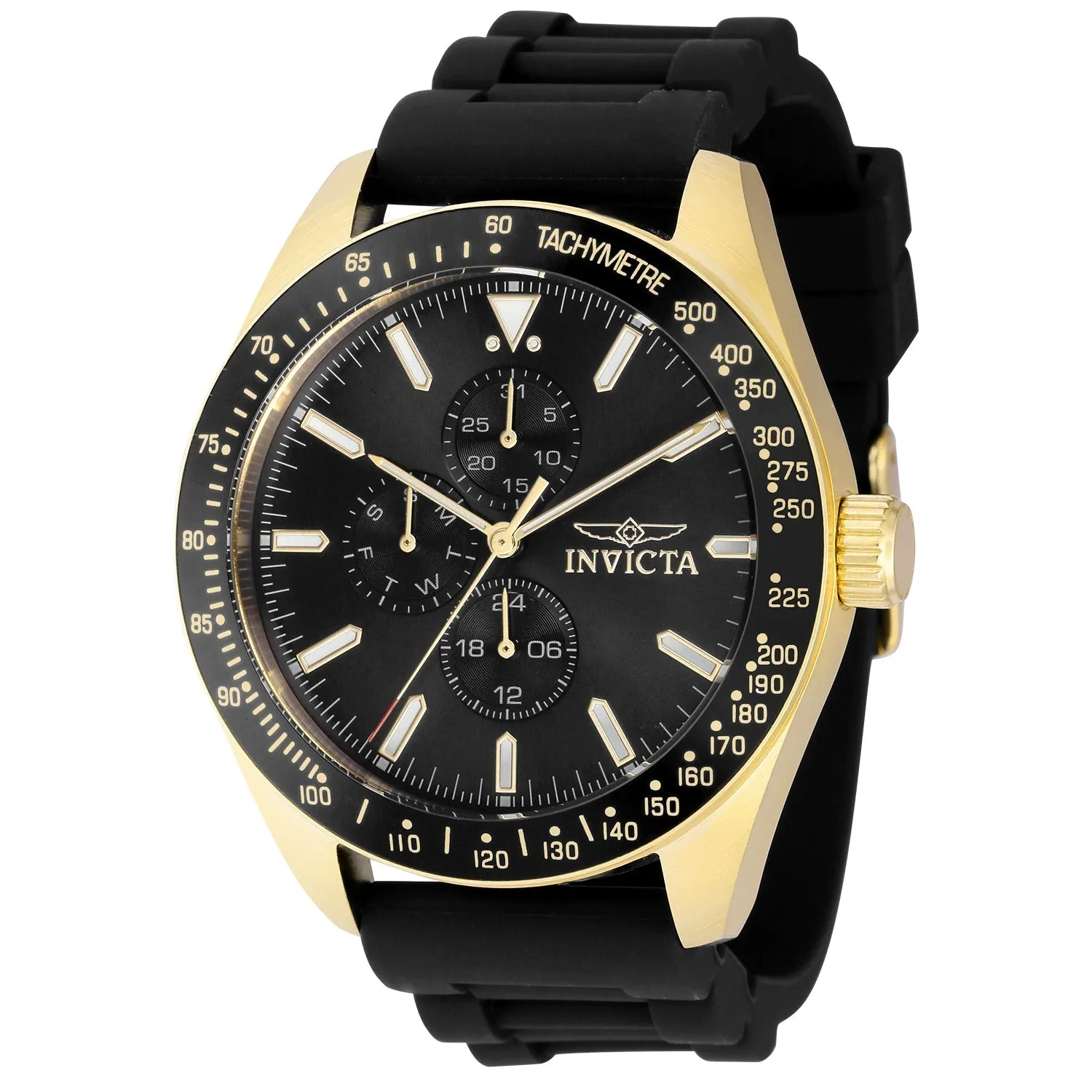 Invicta Silicone Analog Black Dial Men's Watch-38404