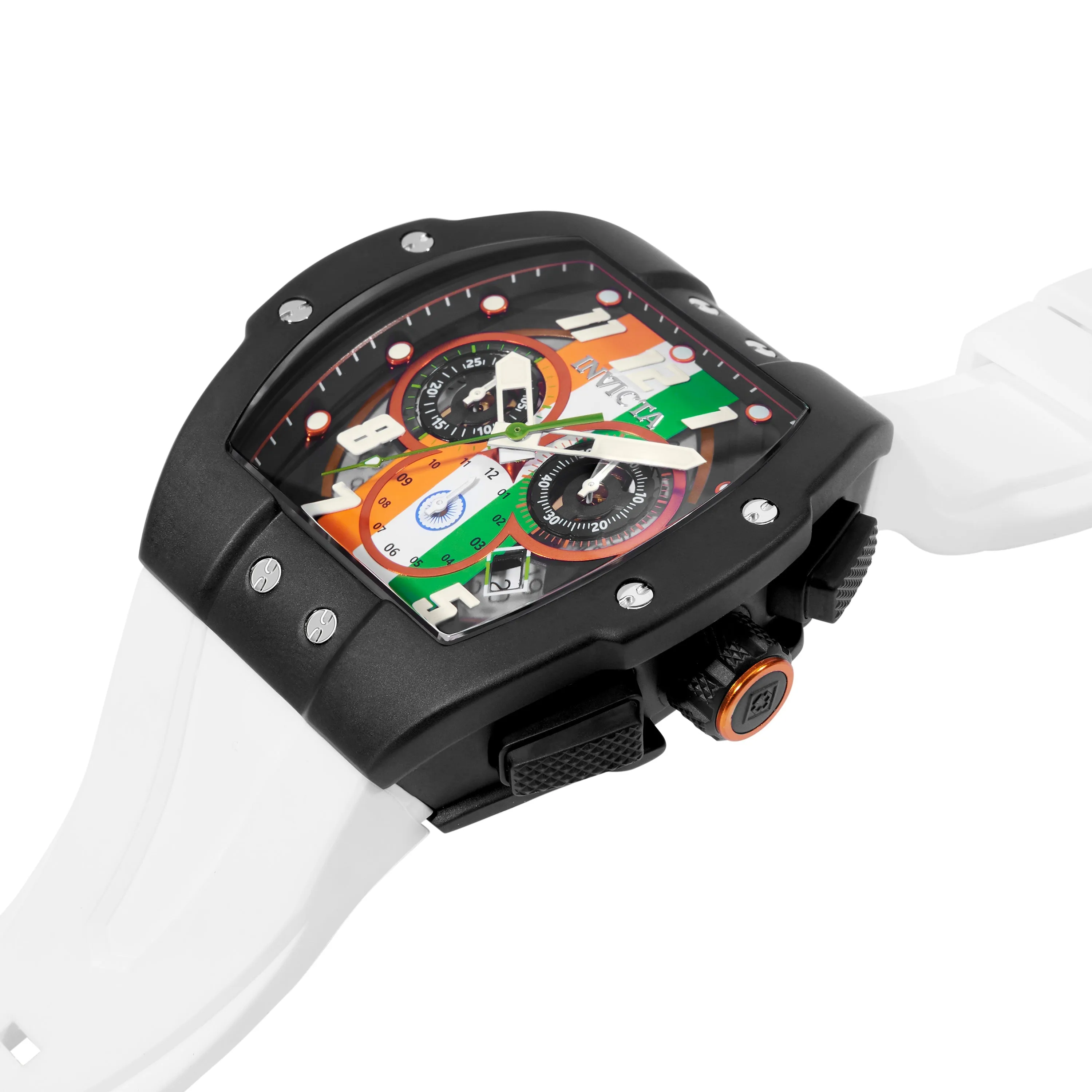 Invicta Silicone Exclusive India Limited Eidtion Chronograph Quartz Multicolour Dial Analog Watch - For Men 47574