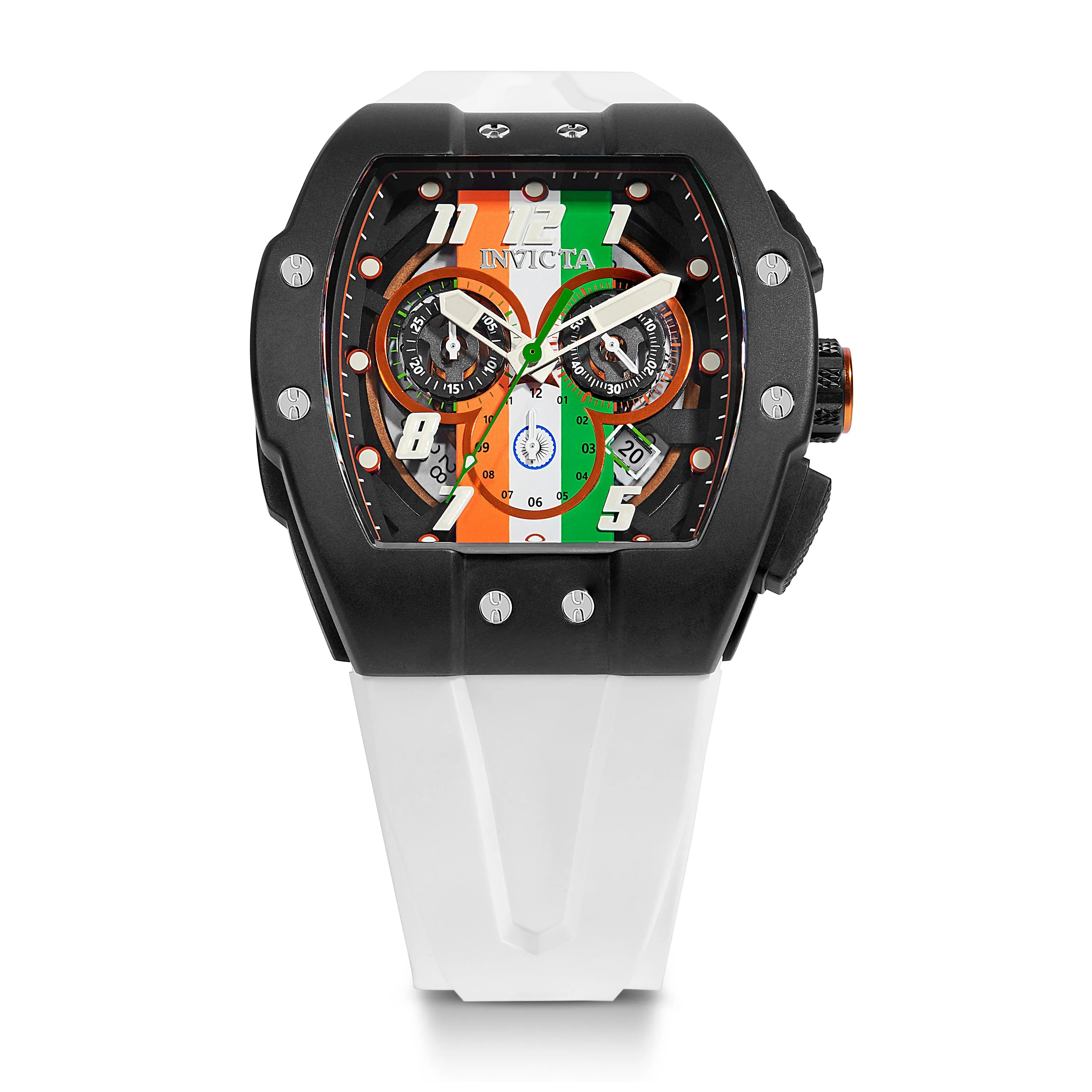 Invicta Silicone Exclusive India Limited Eidtion Chronograph Quartz Multicolour Dial Analog Watch - For Men 47574
