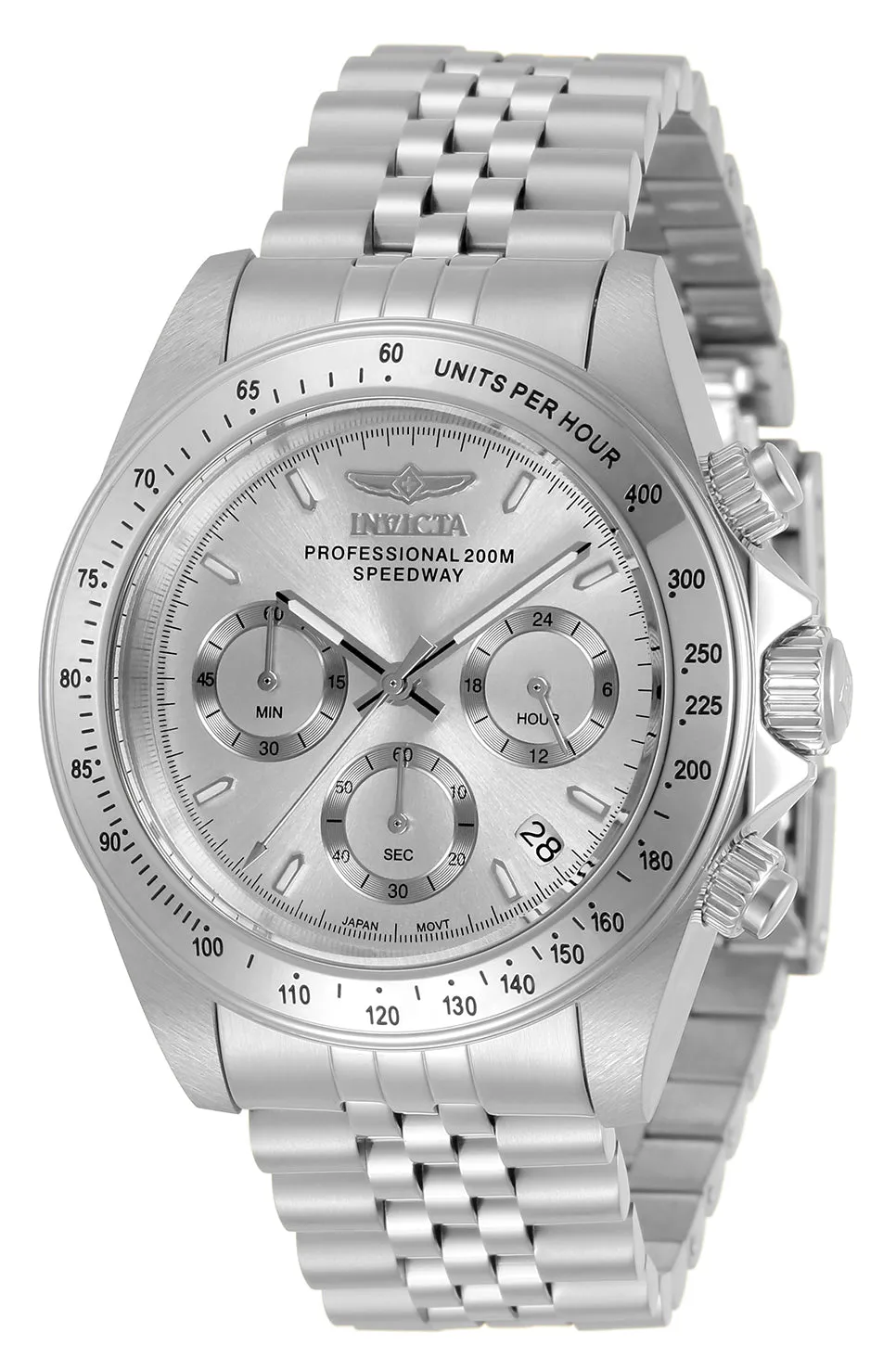Invicta Stainless Steel Analogue Silver Dial Men's Watch Speedway - 30988