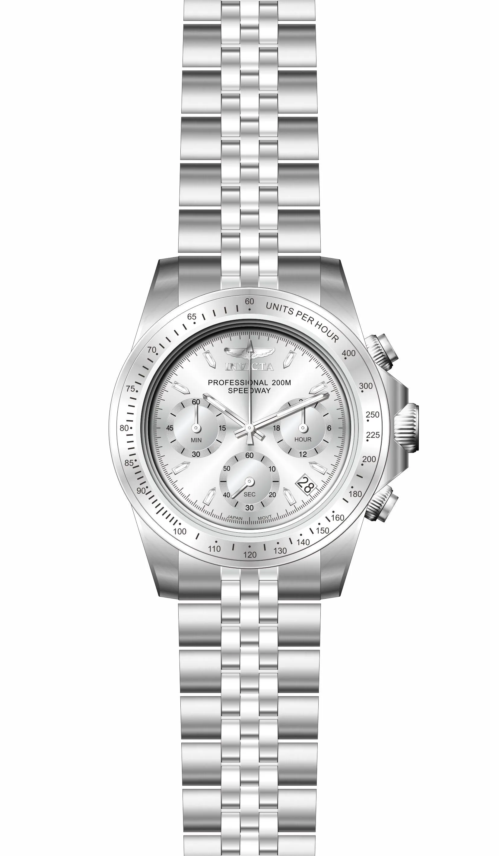 Invicta Stainless Steel Analogue Silver Dial Men's Watch Speedway - 30988
