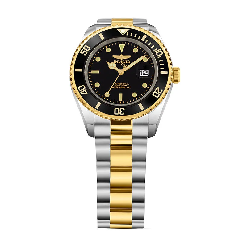 Invicta Stainless Steel Pro Diver Analog Black Dial Unisex's Watch-26973