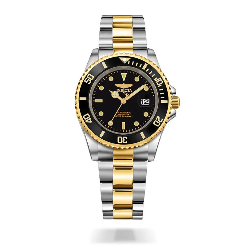 Invicta Stainless Steel Pro Diver Analog Black Dial Unisex's Watch-26973