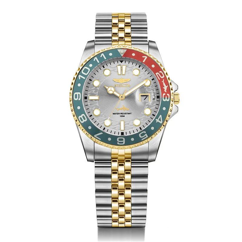 Invicta Stainless Steel Pro Diver Analog Silver Dial Watch for Men - 40010