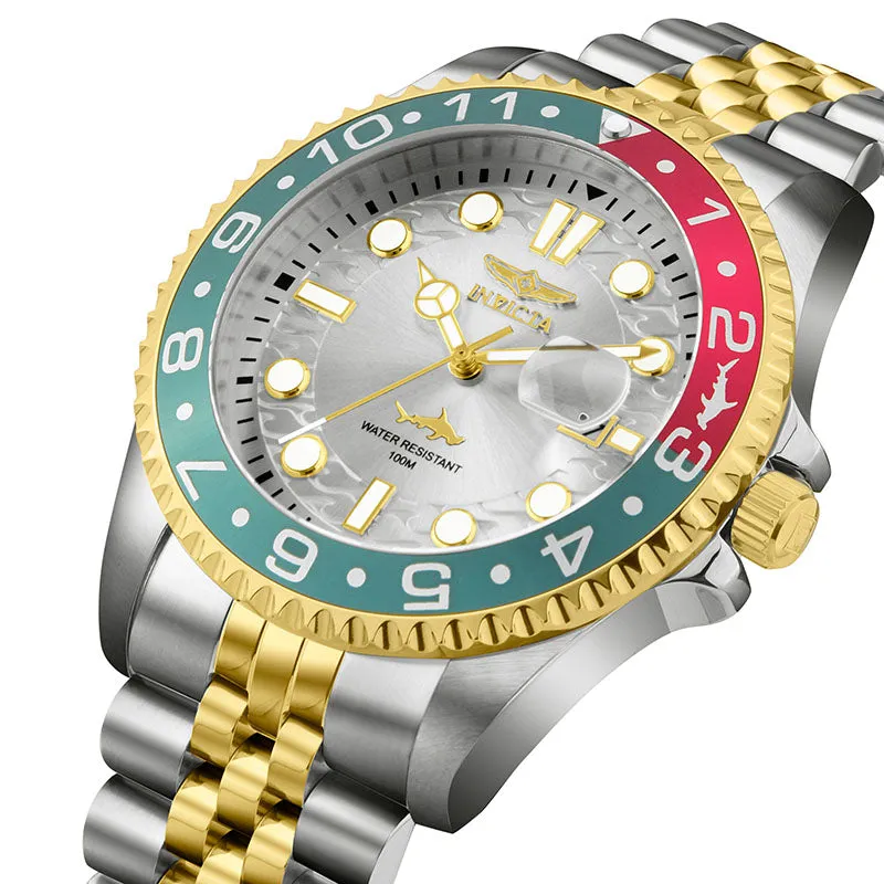 Invicta Stainless Steel Pro Diver Analog Silver Dial Watch for Men - 40010