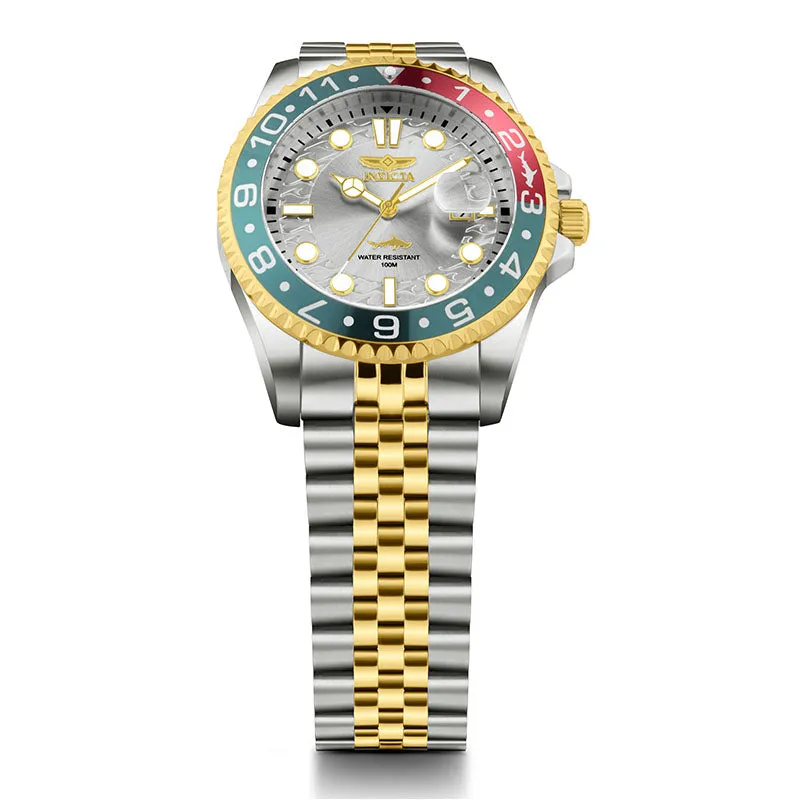Invicta Stainless Steel Pro Diver Analog Silver Dial Watch for Men - 40010