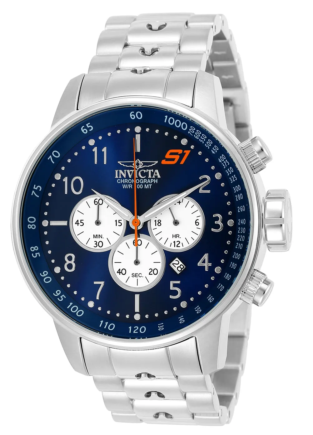 Invicta Stainless Steel S1 Rally Analog Blue Dial, Band Color Silver Men's Watch-23080