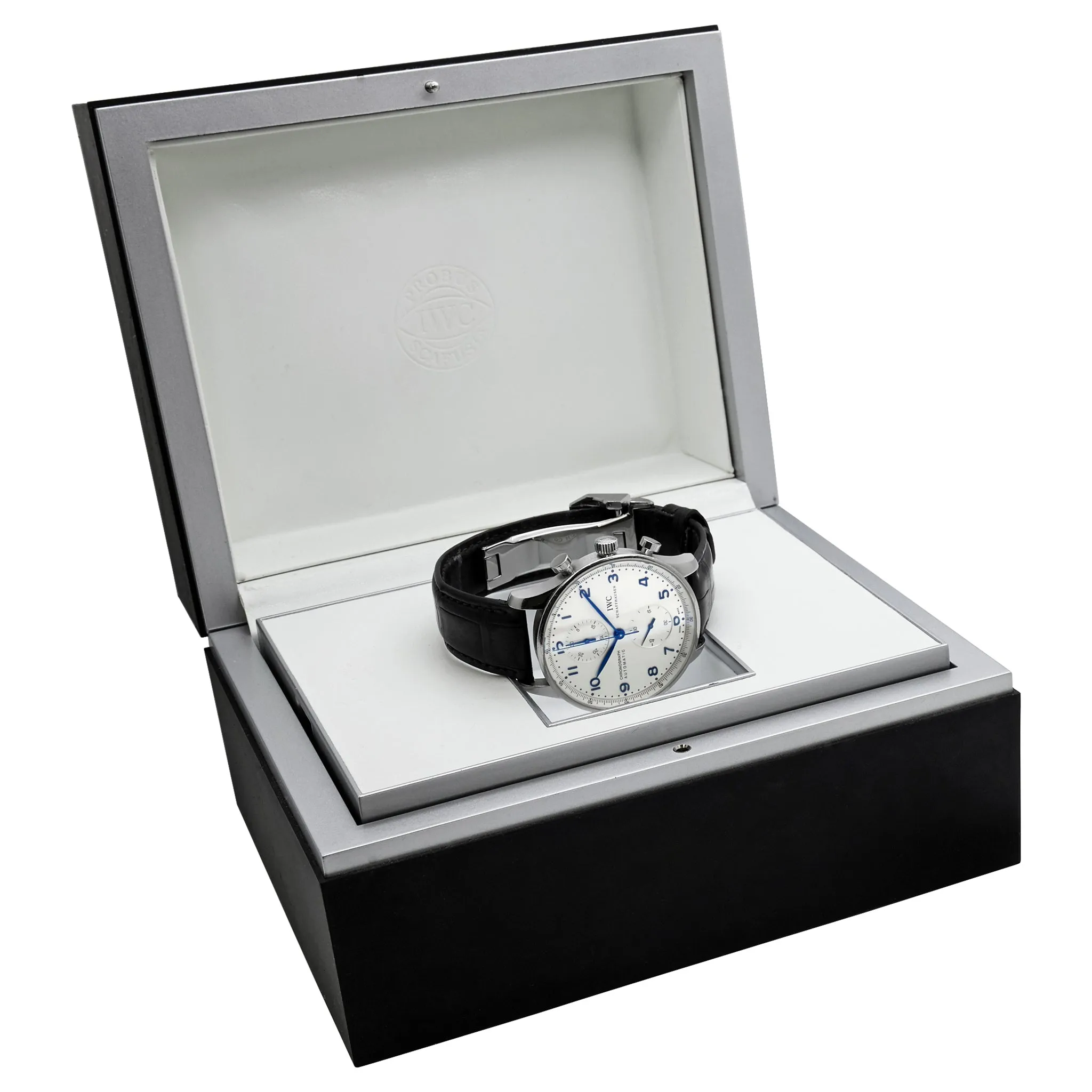 IWC Portuguese Chronograph 3714 White Dial Automatic Men's Watch
