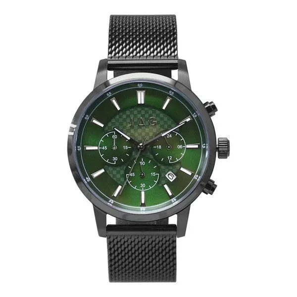 JAG Byron Green Dial With Black Band Gents Watch J2883A