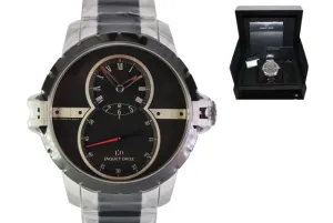 Jaquet Droz Grande Seconde J029030140 45mm Black Rubber Stainless Steel Watch