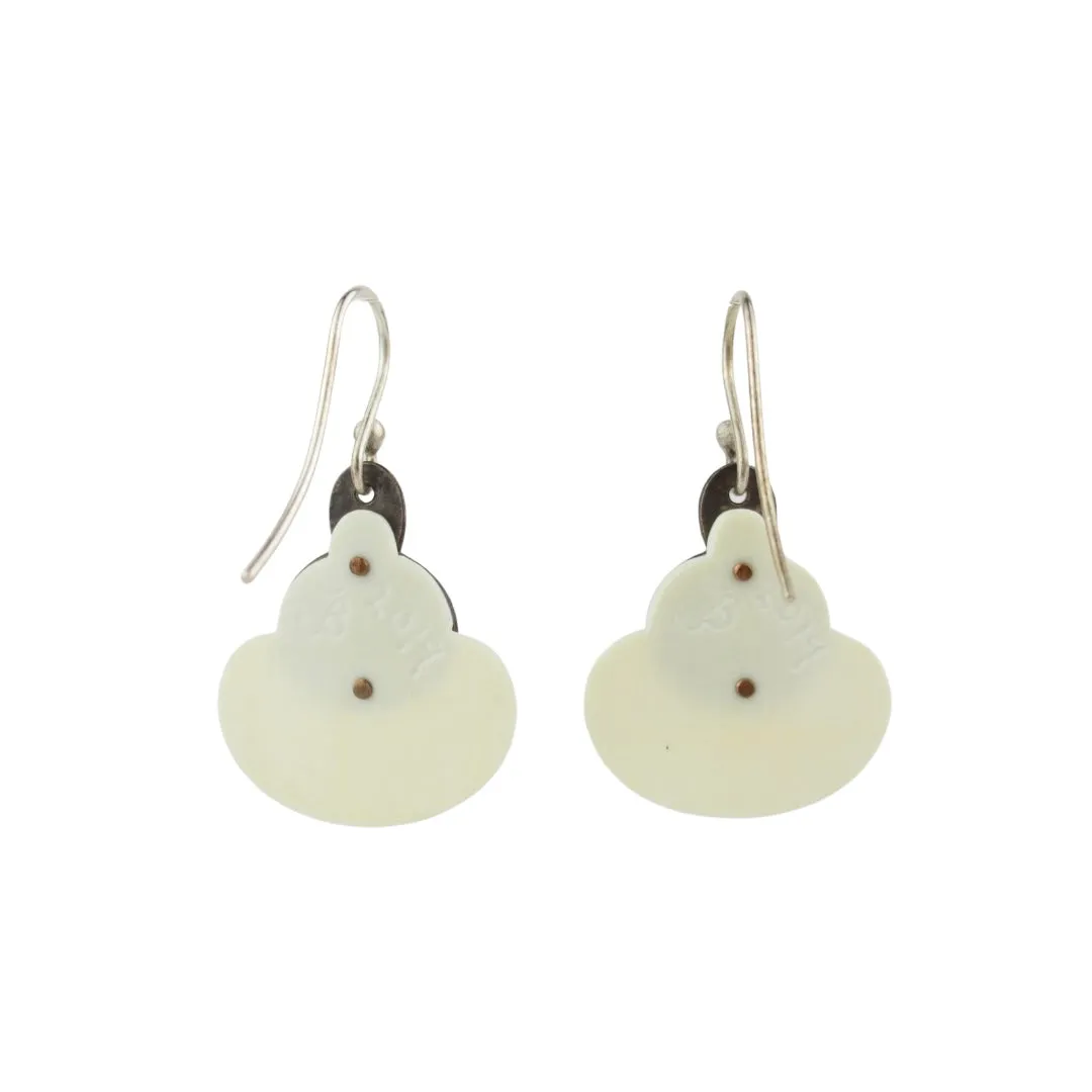 Jesse Bert Oval Drops with Patina Materials Earrings