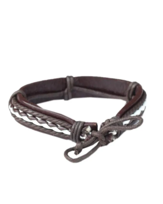 Jewelry bangle Unisex Brown leather bracelet
