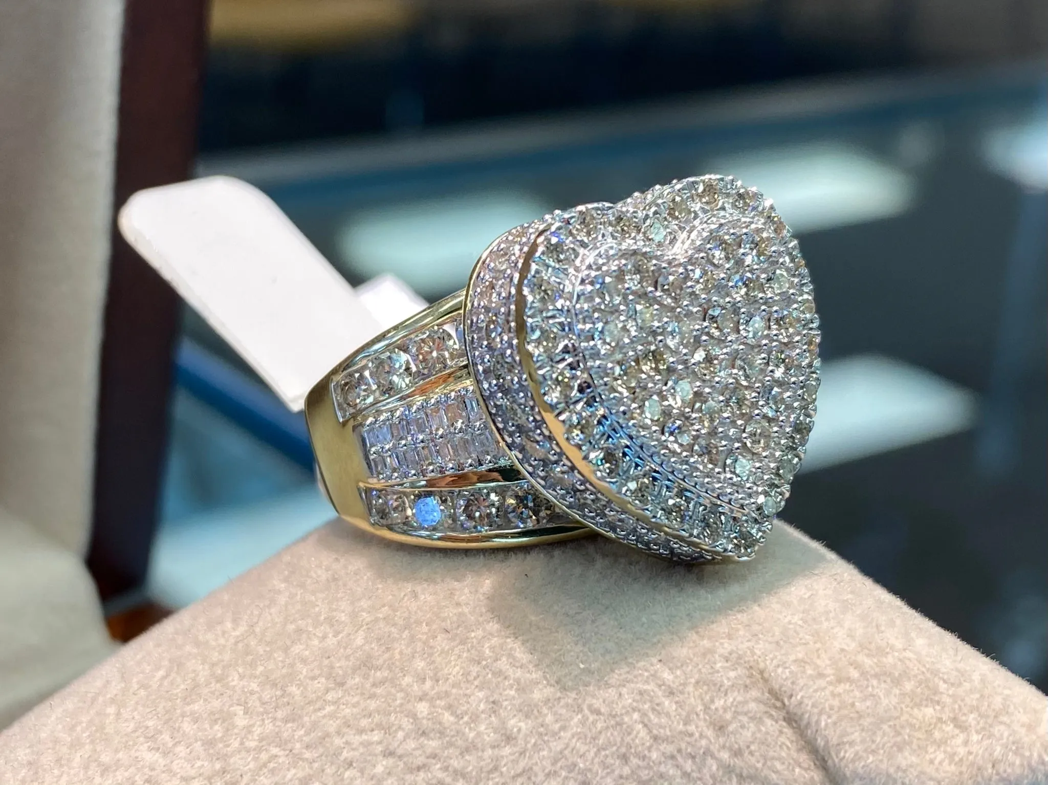 Jumbo Heart Shaped Diamond Ring