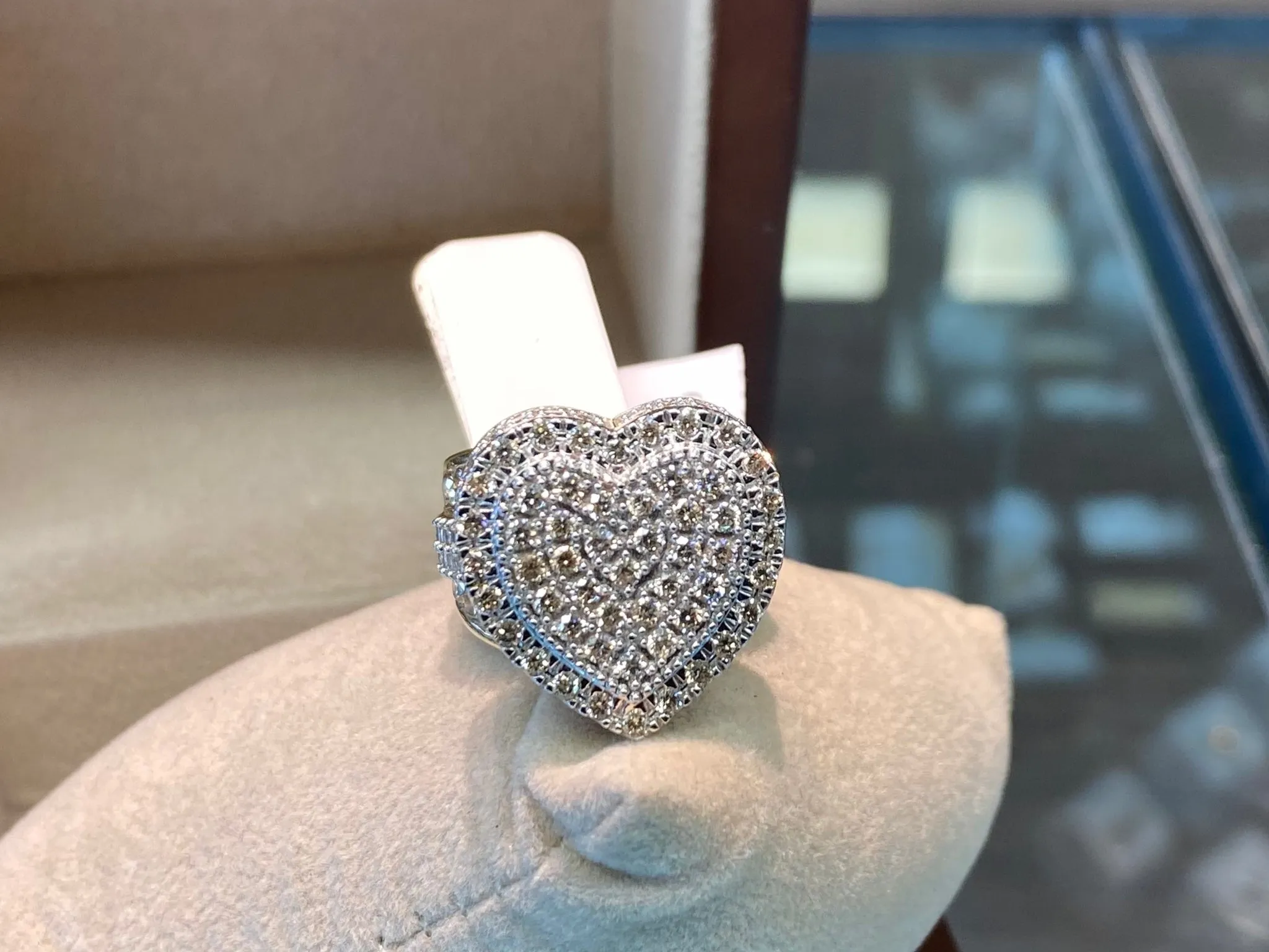 Jumbo Heart Shaped Diamond Ring