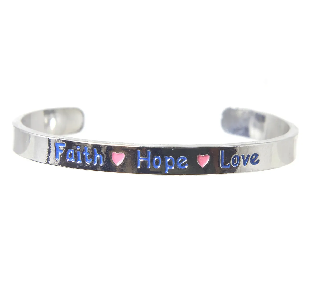 Junior Inspirational Mantra Cuff Style Bracelets