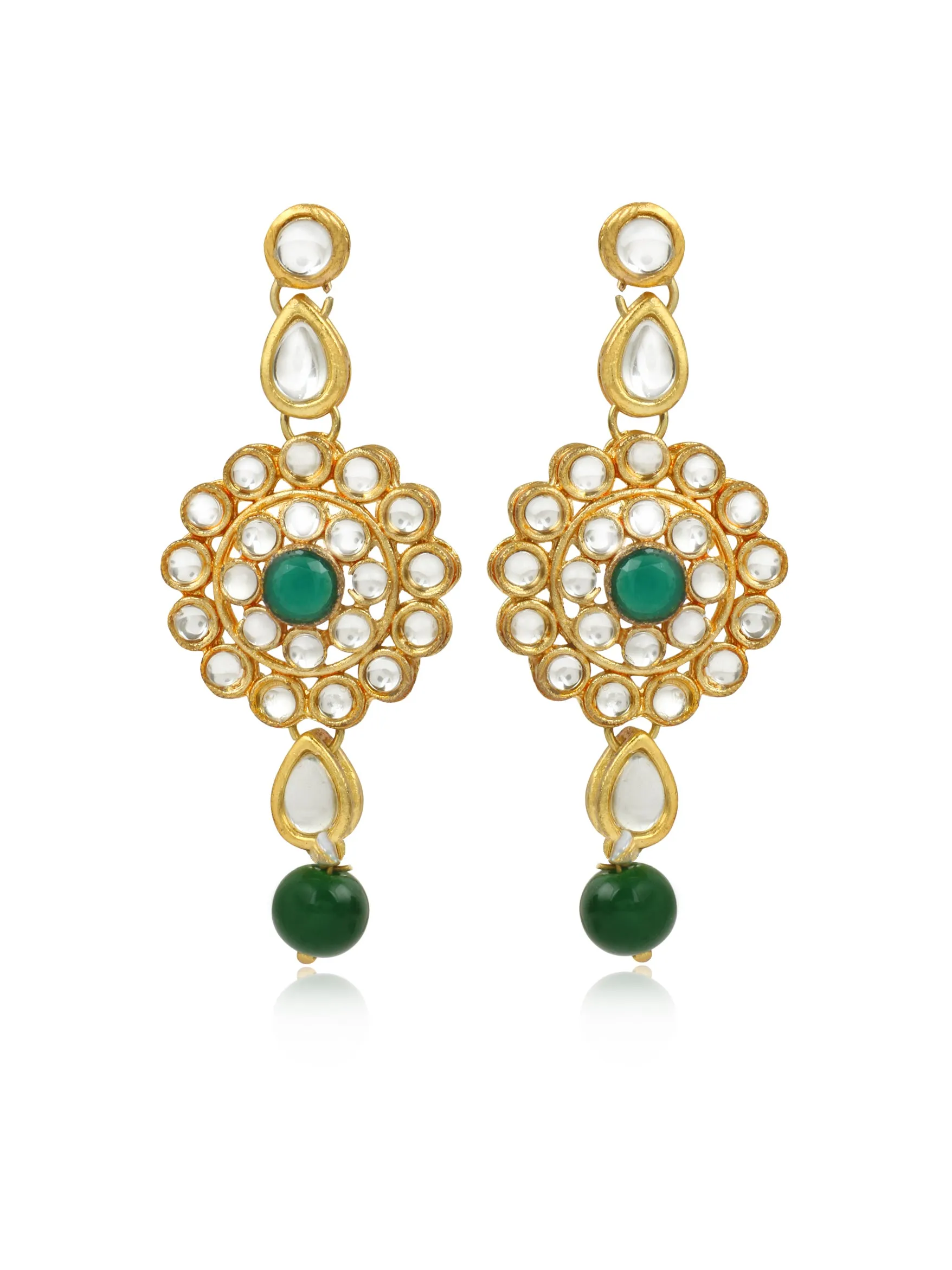 Karatcart 22K GoldPlated Kundan Rani Haar Necklace Set