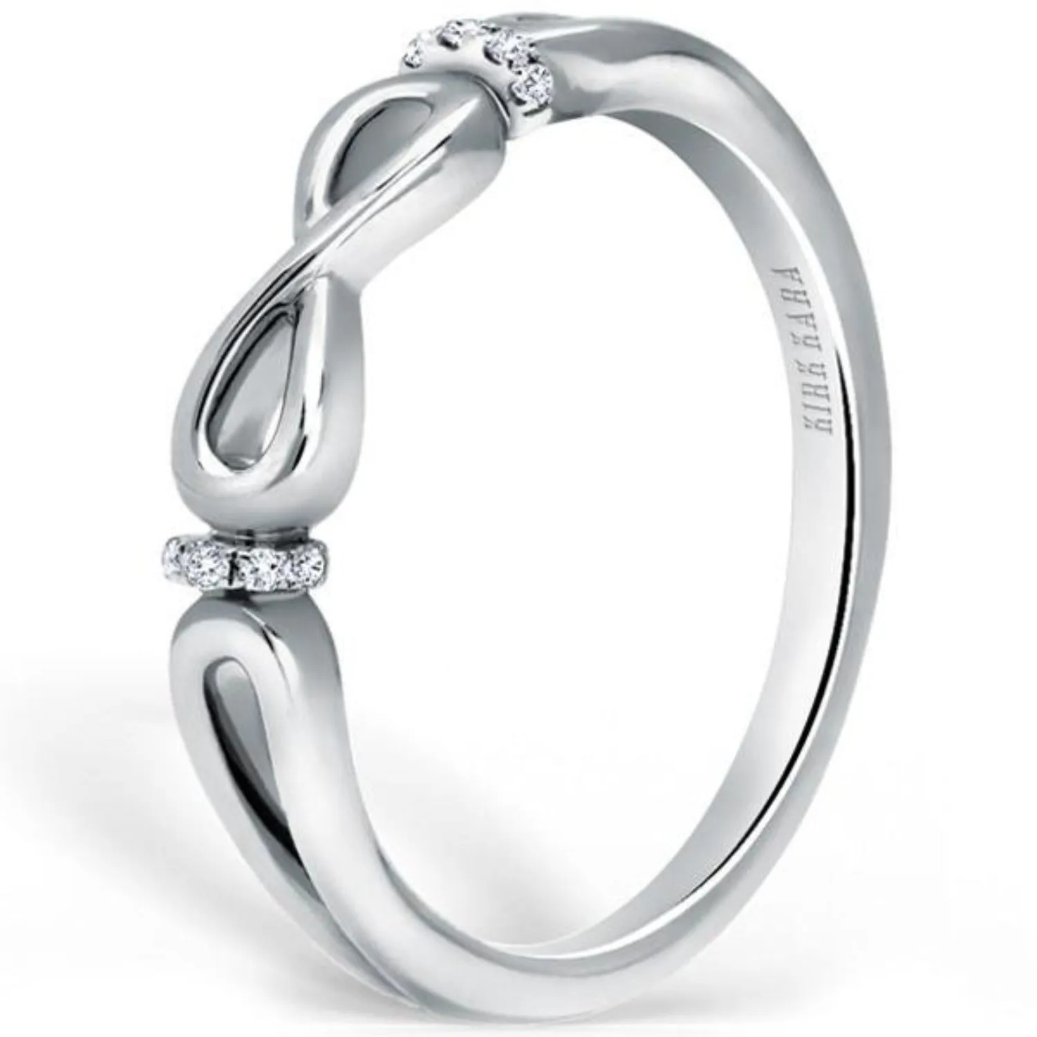 Kirk Kara "Pirouetta" Infinity Design Twist Diamond Wedding Band